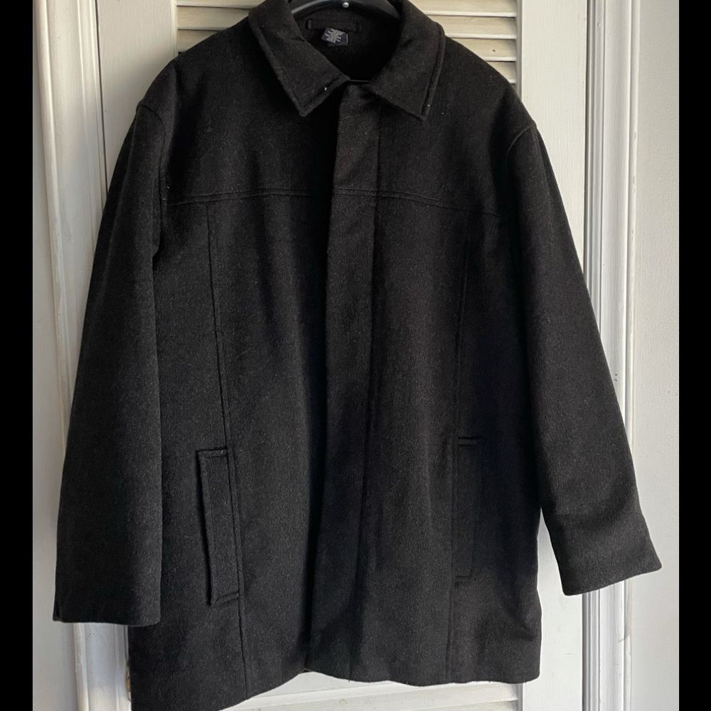 Men’s Charcoal Gray Wool Jcrew Sherpa Lined Jacket - image 1